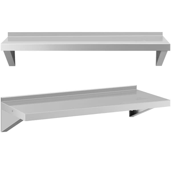 Seinälle ripustettava keittiön hylly teräksestä 80 kg asti 100 x 40 cm