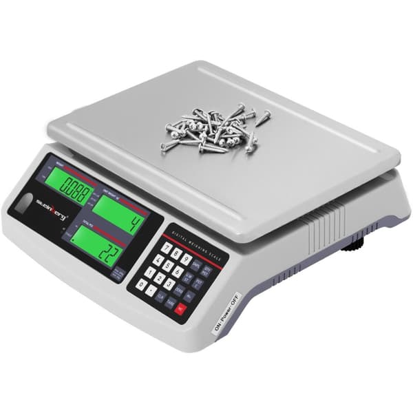 Kommersiell butikkskala tellende LCD 30,5 x 22 cm 30 kg / 1 g