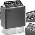 Miniatyrbillede 1 af 6: Elektrisk saunavarmer 5-9 m3 op til 110C 400 V 6 kW sort og sølv