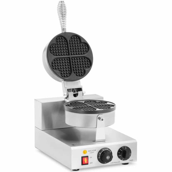 Vaffelmaskine, apparat til fremstilling af vafler, hjerteform, dia. 180mm 1000W