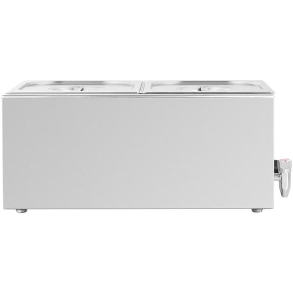 Bain marie elektrisk varmeovn med kran 2 x GN 1/2 600 W