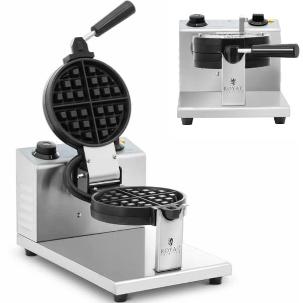 Pyöreä vohvelikone neljään osaan leikatuille vohveleille. 17 cm 1200 W