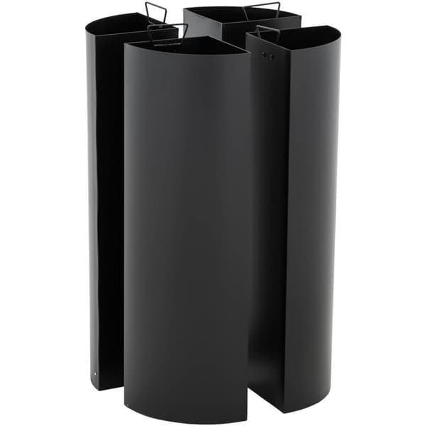 Affaldsspand til adskillelse, 4 rum, STÅL, 45 l, sølv