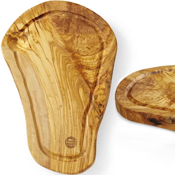 Serveringsbrett av oliventre med spor 300 x 210 x 18 mm - Hendi 505199