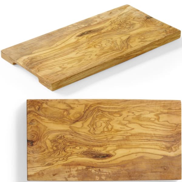Rektangulär serveringsbräda i olivträ 350 x 150 x 18 mm - Hendi 505182