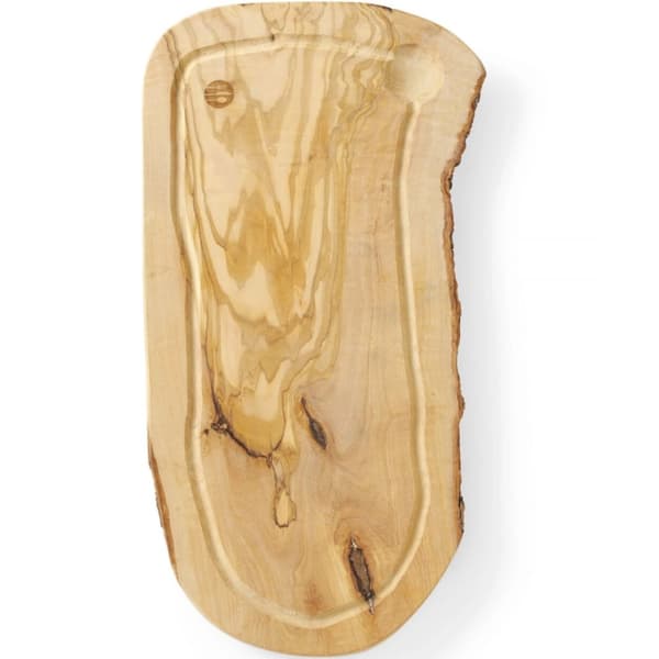 Serveringsbrett av oliventre med spor 400 x 250 x 18 mm - Hendi 505212