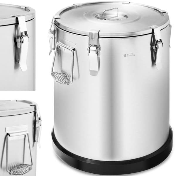 Termos, termisk cateringbeholder for transport av mat, STÅL, 36 l
