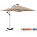 Miniatyrbilde 2 av 8: Firkantet hageparaply med bom, 250 x 250 cm, krem