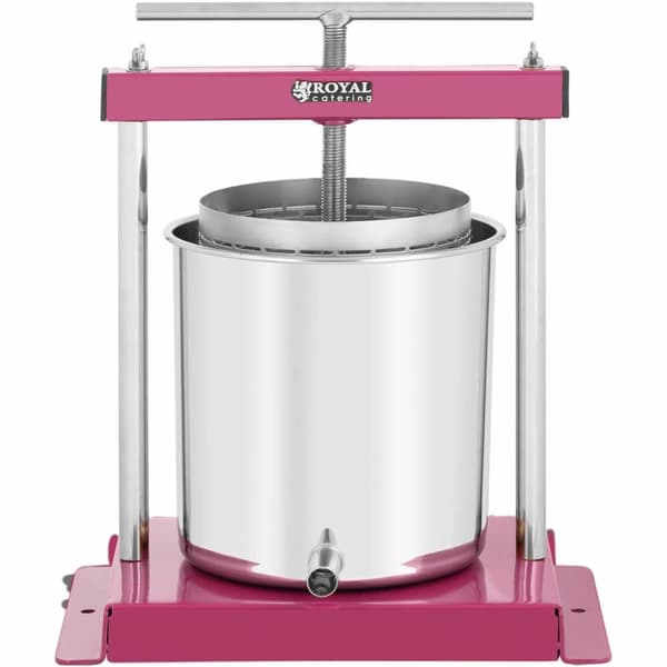 Manuell fruktjuicer, vinpresser, 5 l + 5 poser