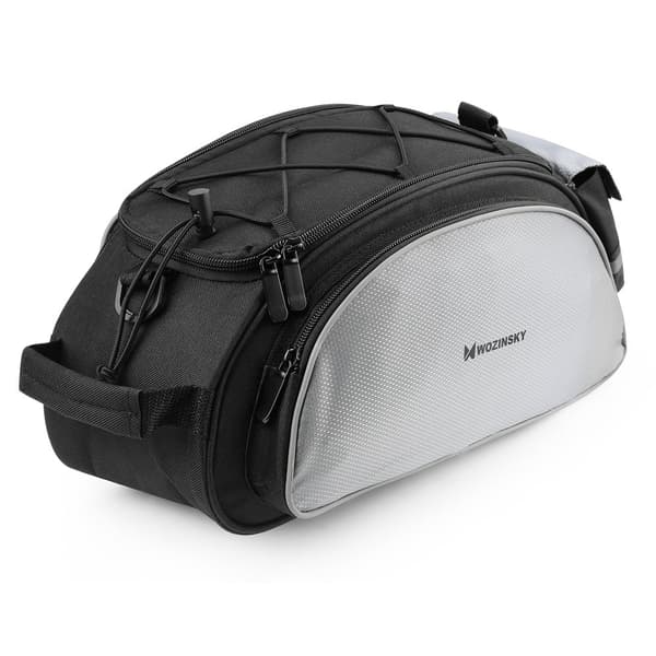 Cykelkufferttaske med skulderrem, 13l, sort
