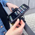 Miniatyrbilde 4 av 6: Sykkeltelefonholder i metall. scootere svarte