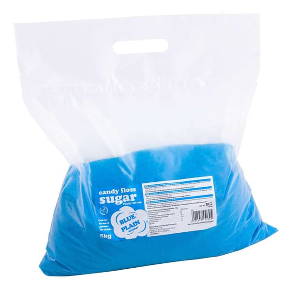Värillinen sokeri hattaralle, sininen, luonnollinen maku, 5kg