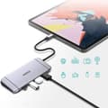 Miniatyrbild 3 av 3: Multifunktionell USB HUB SD- och TF-kortläsare HDMI 4K VGA Full HD RJ45 9in1 grå