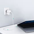 Miniatyrbilde 2 av 5: Fast GaN USB Type C PD-lader USB-A QC3.0 65W 3.25A hvit