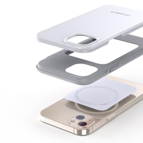 Suojakuori iPhone 13 mini MFM -pudotussuojakuorelle, valkoinen