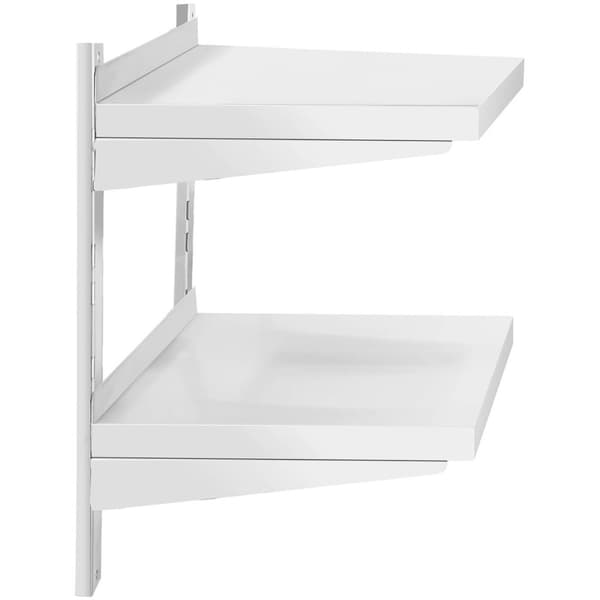Dobbel justerbar hengende serveringsvegghylle, STÅL 60 x 40 cm