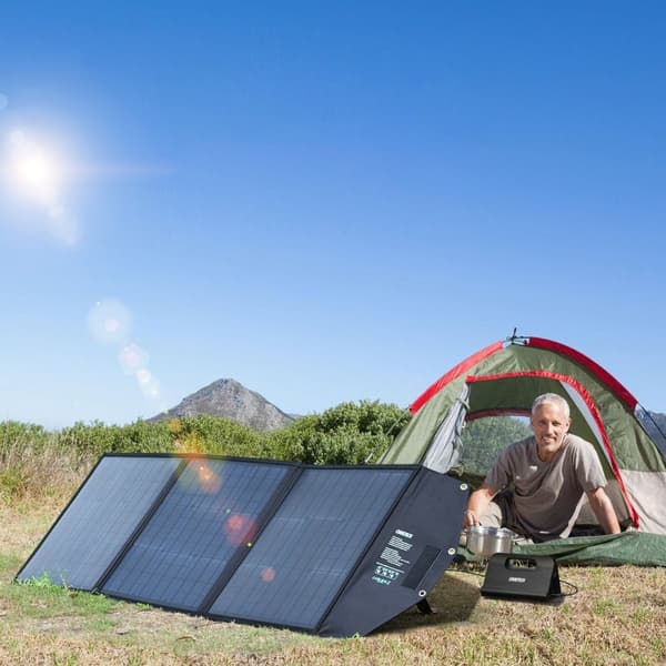 Solar hopfällbar solcellsladdare 120W DC 3 xUSB svart