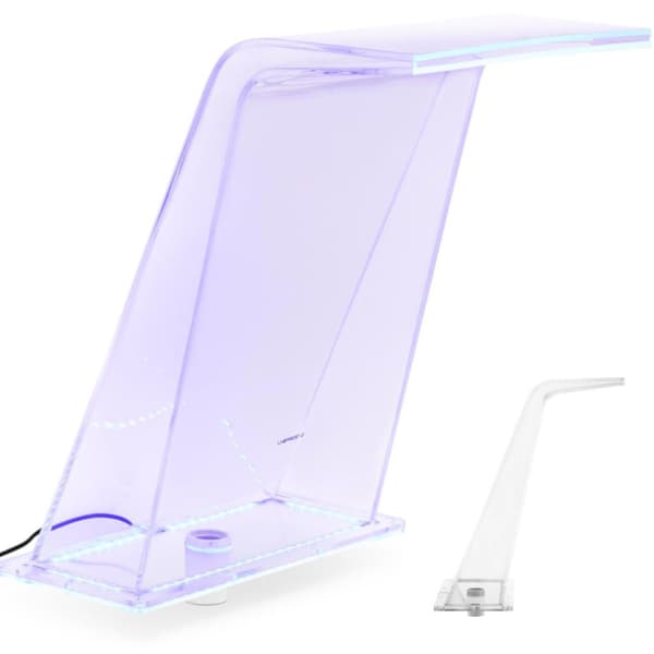 Vesiputoussuutin LED-valolla 45 cm, vesivirtaus 395 mm