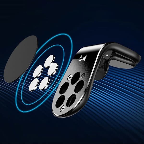 Magnetisk telefonholder til luftventil, sort