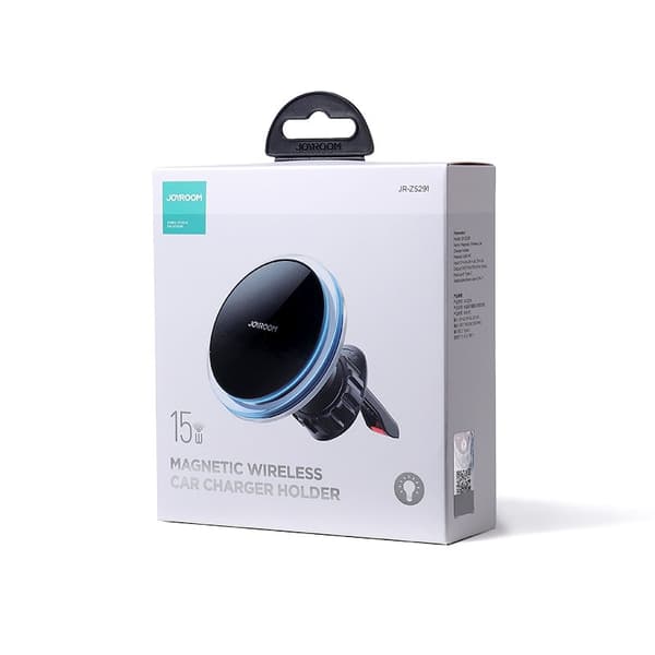 Biltelefonholder med Qi 15W MagSafe induktiv oplader, sølvgitter