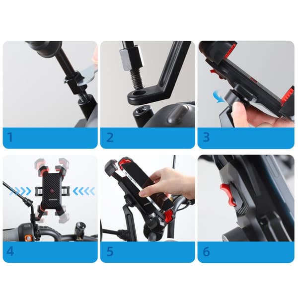 Telefonholder, MC-smarttelefon, sort styreholder