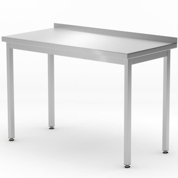 Bord, vegghengt benkeplate med kant Budget Line STÅL 800 x 600 x 850 mm - Hendi 817193