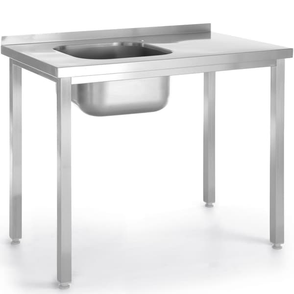 Yksikulhoinen vasen allasallas Budget Line STEEL 1000 x 600 x 850 cm - Hendi 816790