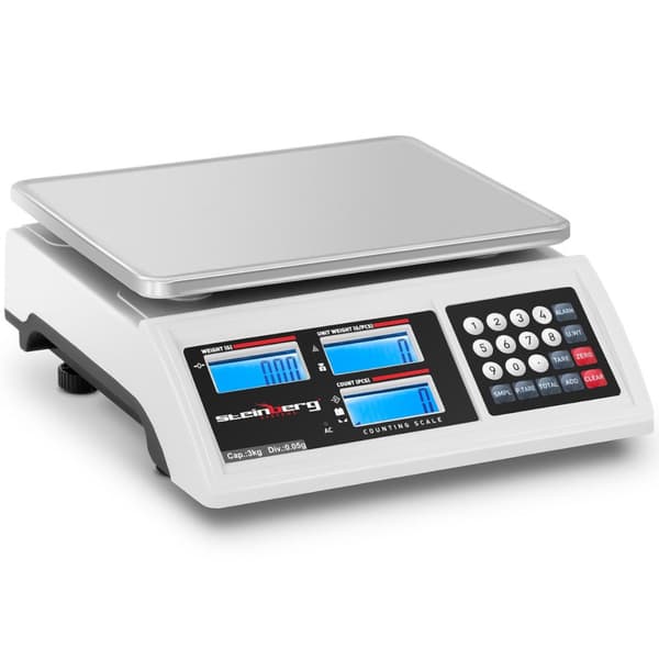 Kommersiell butikkskala tellende LCD RS232 3000 g / 0,05 g