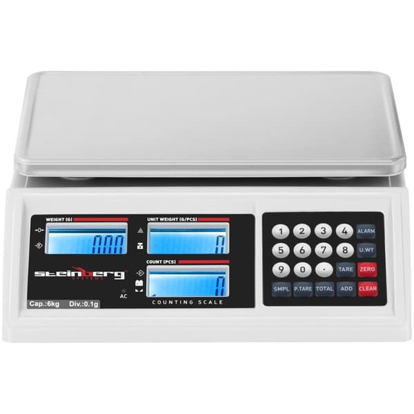Kommerciel butiksvægt, der tæller LCD RS232 6000 g / 0,1 g