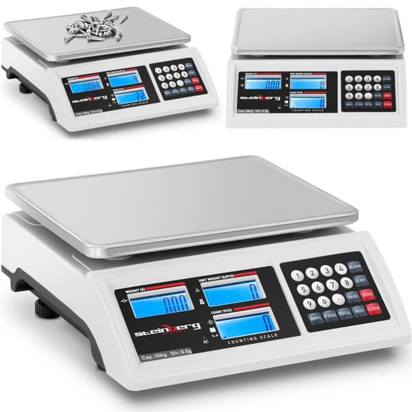 Kommersiell butikk-vekt teller LCD RS232 30000 g / 0,5 g