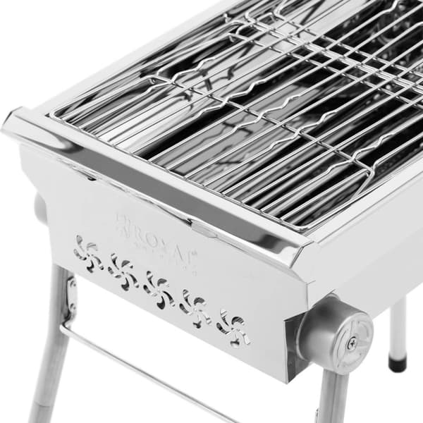 Sammenklappelig kulgrill med rist 43 x 25 cm