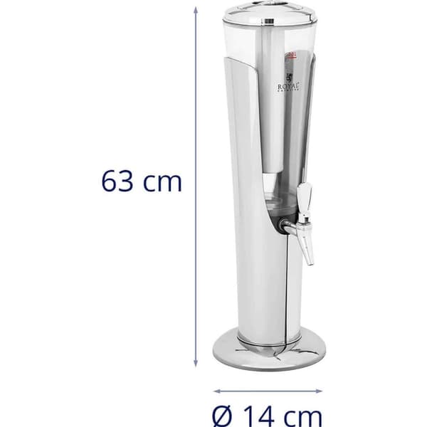 Køledispenser til juice og drikke med LED-belysning, 3 l