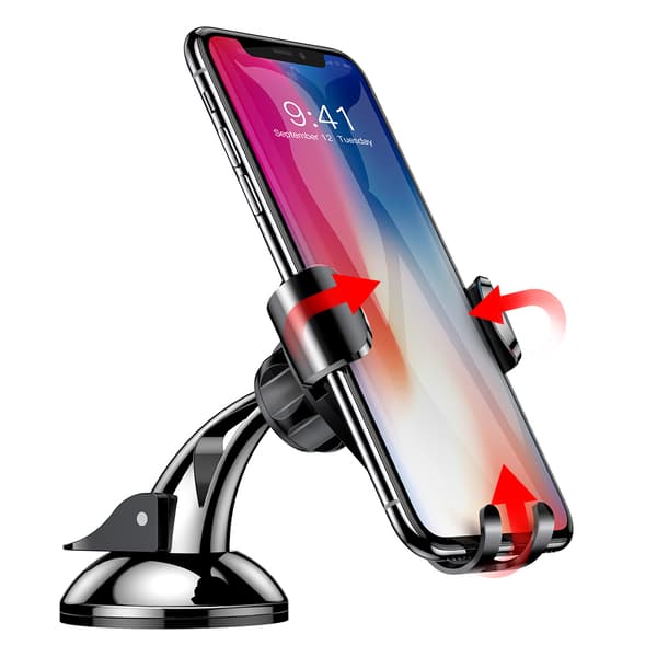 Gravity biltelefonholder til forruden, instrumentbrættet, Osculum, rød