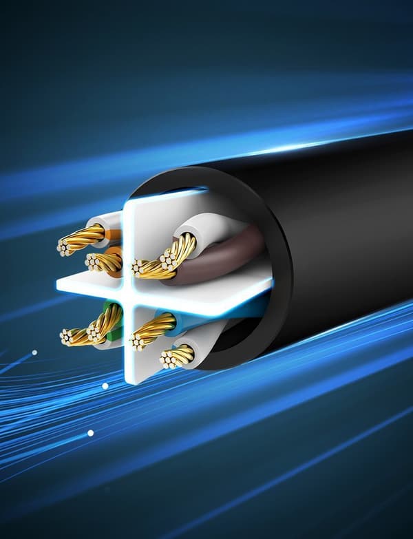 Patchcord kabel Ethernet nettverkskabel RJ45 Cat 6 UTP 1000Mbps 5m