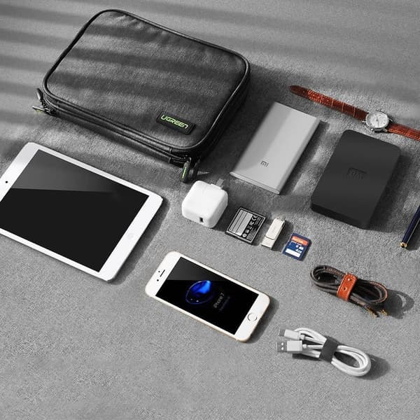 Etui boks til harddisk HDD SSD telefonkabler tilbehør grå