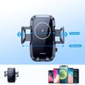 Miniatyrbillede 6 af 7: Biltelefonholder til grill, Qi oplader 15W, sort