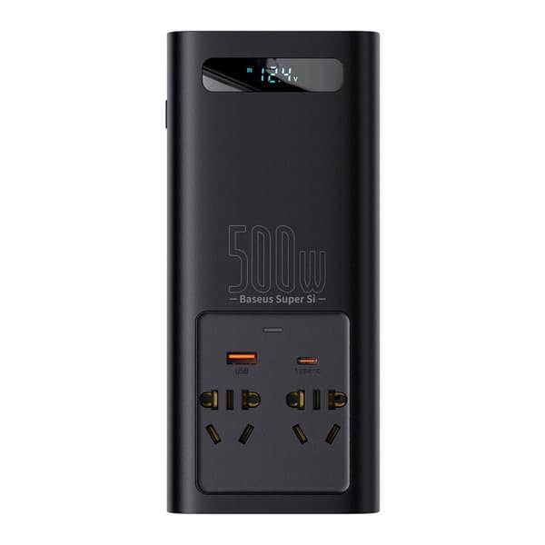 Bilspenningsomformer 12V til 230V 500W, EU og CN plugg