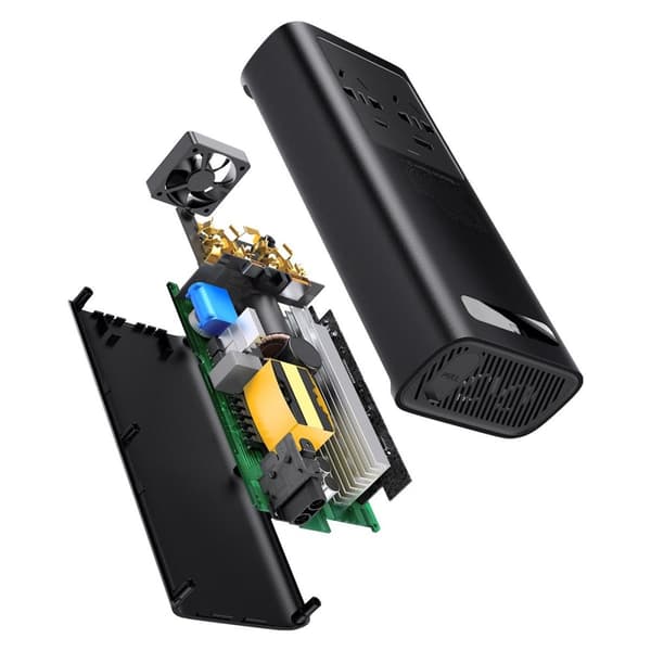 Bilspenningsomformer 12V til 230V 500W, EU og CN plugg