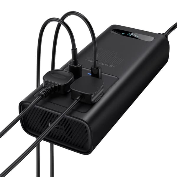 Bilspenningsomformer 12V til 230V 500W, EU og CN plugg