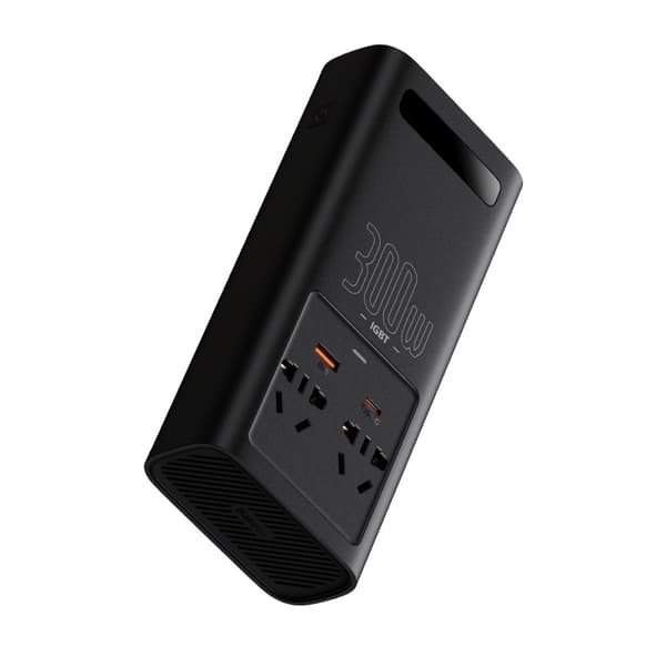 Bilspændingsomformer 12V - 220V IGBT 300W (CN/EU stik) sort