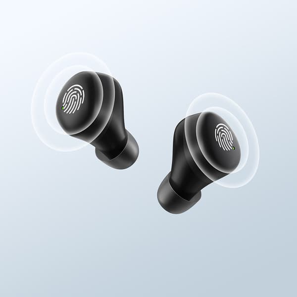 Trådløse TWS Bluetooth 5.1 hodetelefoner 300mAh svart