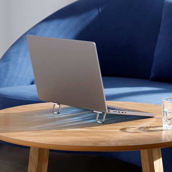 Laptop stativer, limet, foldbar, 2 stk. sølv