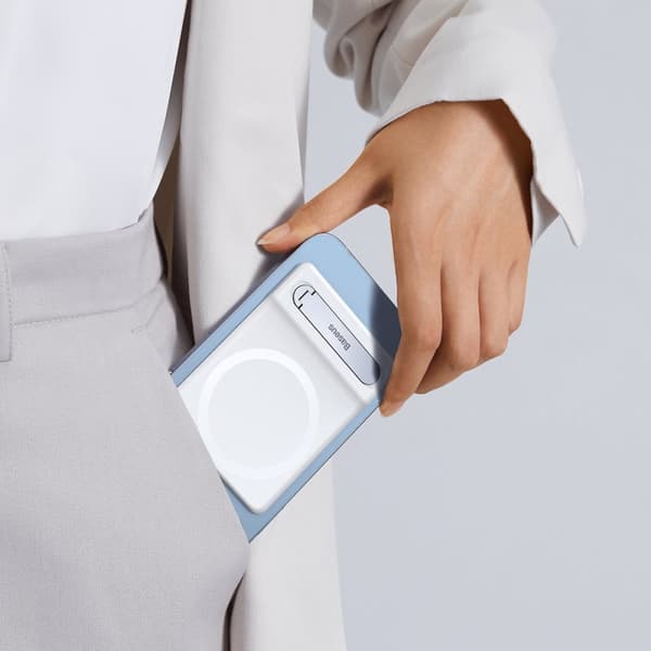 Sammenfoldelig telefonholder med magnetisk holder, hvid