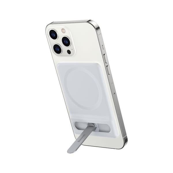 Sammenfoldelig telefonholder med magnetisk holder, hvid