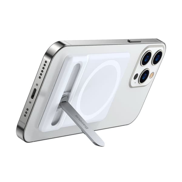 Sammenfoldelig telefonholder med magnetisk holder, hvid