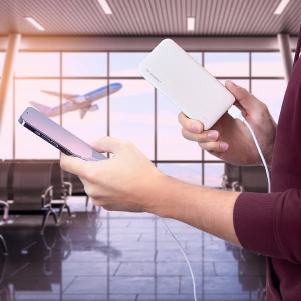 Powerbank Li-Po 10000mAh 2xUSB hvid