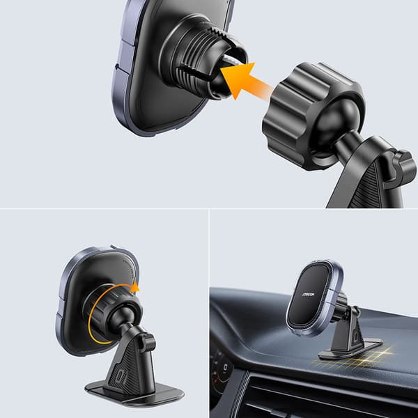 Magnetisk telefonholder for dashbordet, grå
