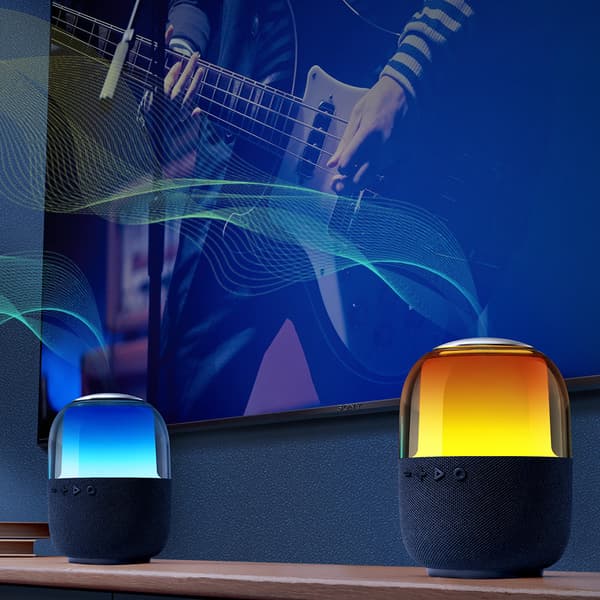 Trådlös Bluetooth 5.3 RGB 8W högtalare, svart