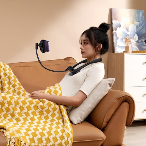 ComfortJoy Series universal telefonholder med hals, sort