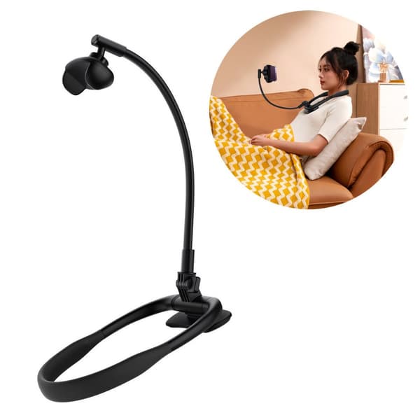 ComfortJoy Series universal telefonholder med hals, sort